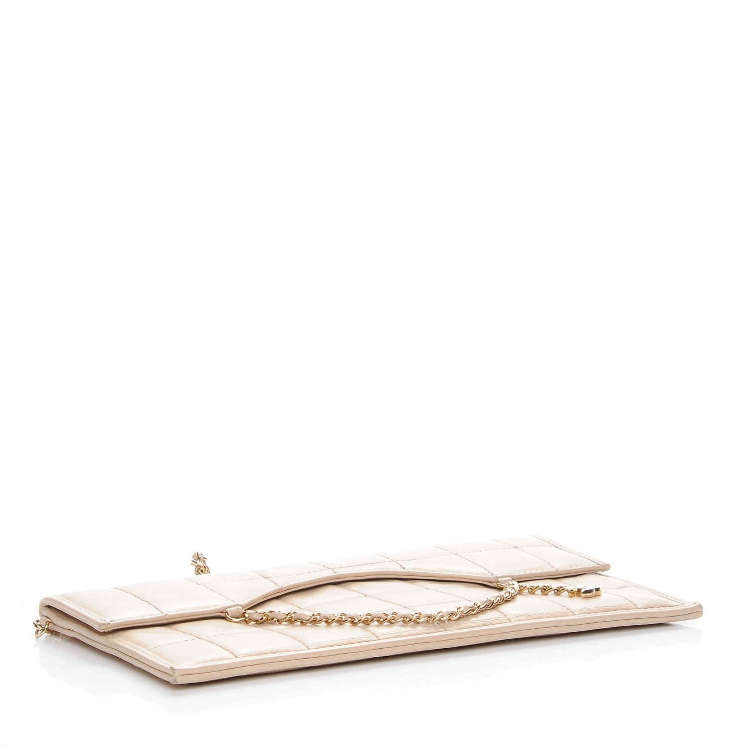Chanel Lambskin Chocolate Bar Convertible Clutch Beige 4 of 10