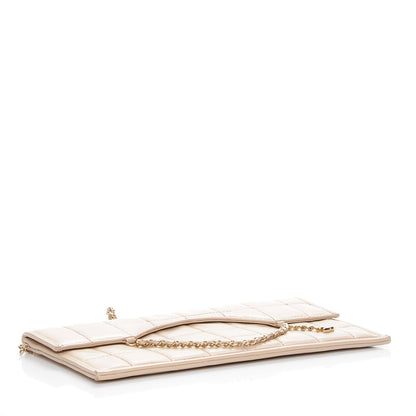 Chanel Lambskin Chocolate Bar Convertible Clutch Beige 4 of 10