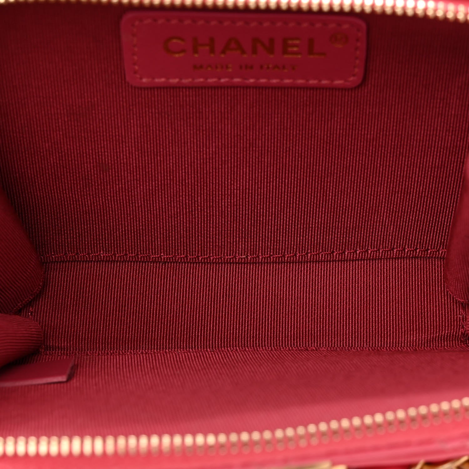 Chanel Crumpled Calfskin Quilted Mini Get Round Top Handle Vanity Case Pink 5 of 10