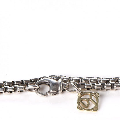 David Yurman Sterling Silver 14K Yellow Gold 2.7mm Small Box Chain Necklace 32" 4 of 6