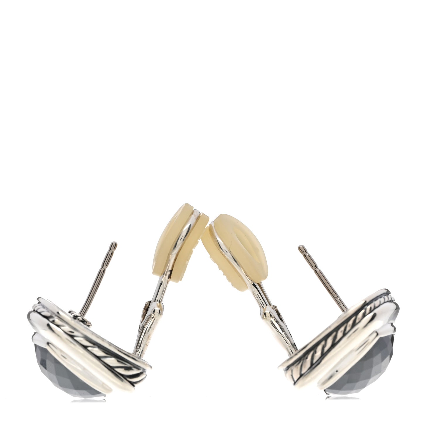 Sterling Silver Hematite 11mm Albion Earrings