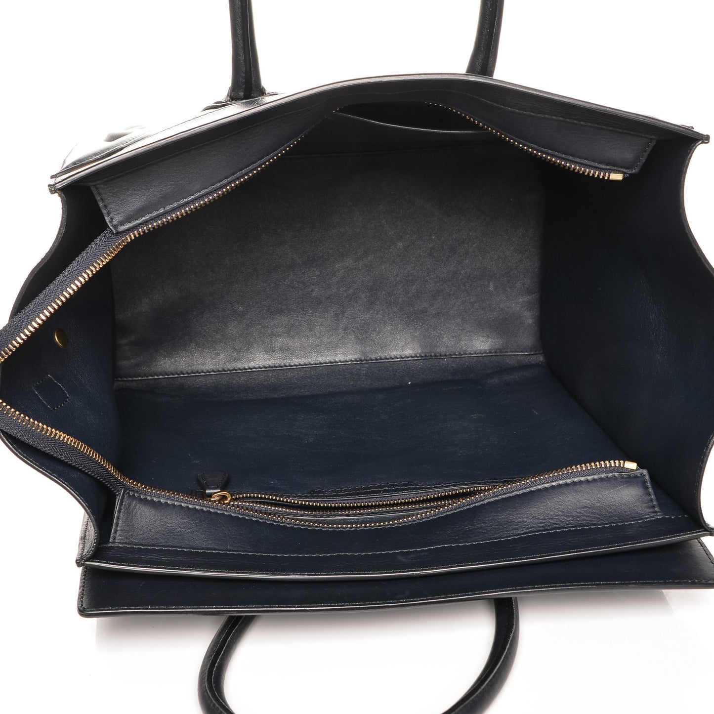 Smooth Calfskin Small Luggage Navy Blue
