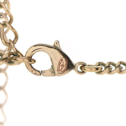 Chanel Pearl Baguette Crystal CC Medallion Necklace Gold 5 of 6