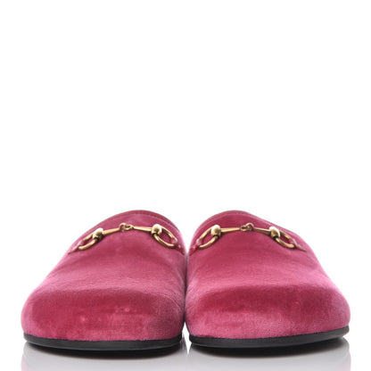 Gucci Softy Velvet Malaga Kid Womens Horsebit River Slippers 37 Light Raspberry Rose 2 of 10