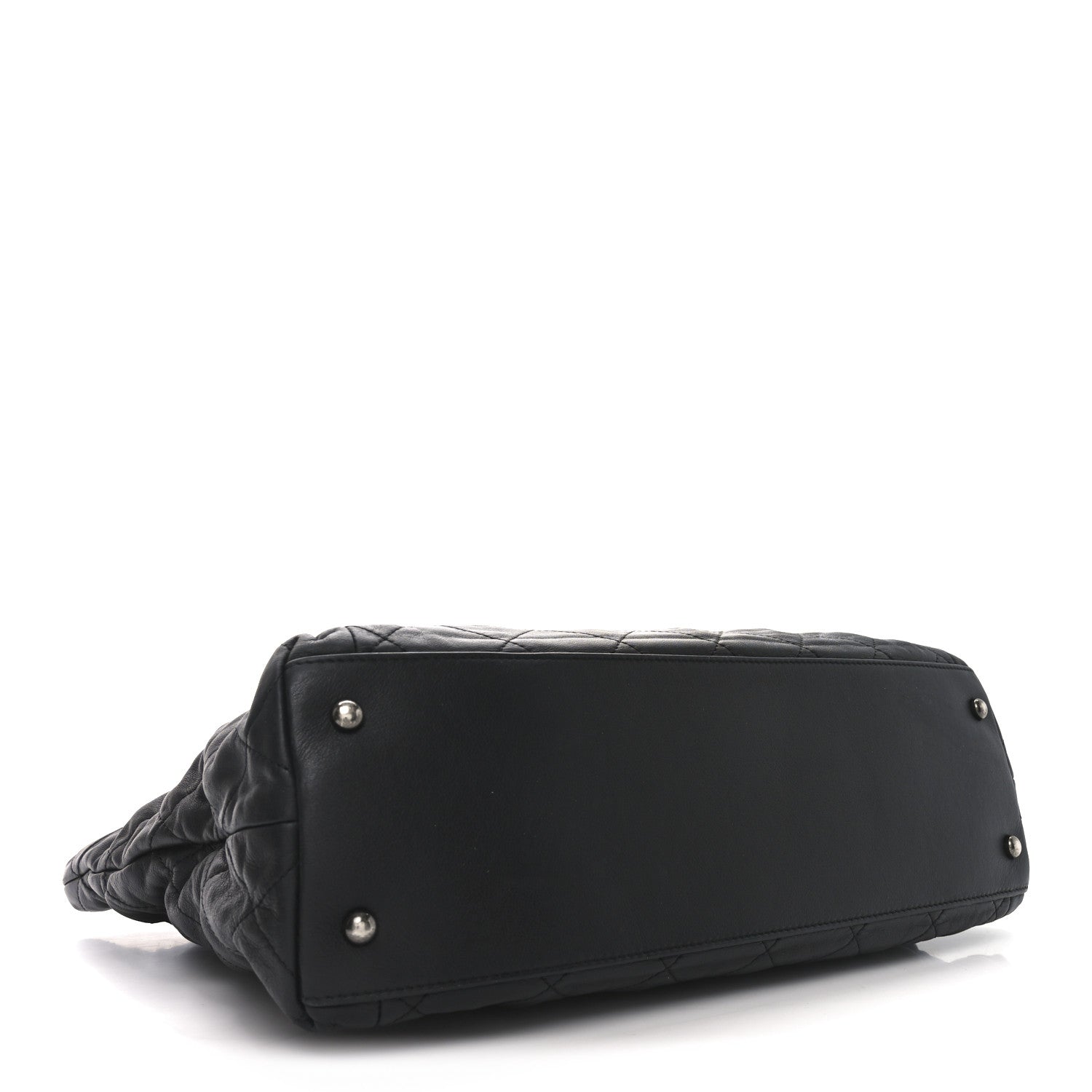 Chanel Calfskin Quilted Large Coco Pleats Tote Black 4 of 10