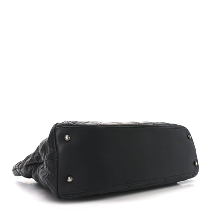 Chanel Calfskin Quilted Large Coco Pleats Tote Black 4 of 10