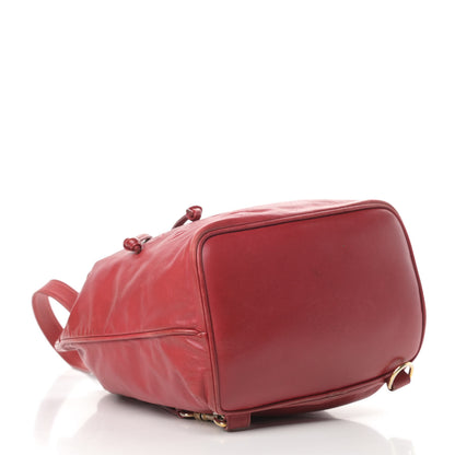 Chanel Lambskin CC Drawstring Backpack Red 5 of 18