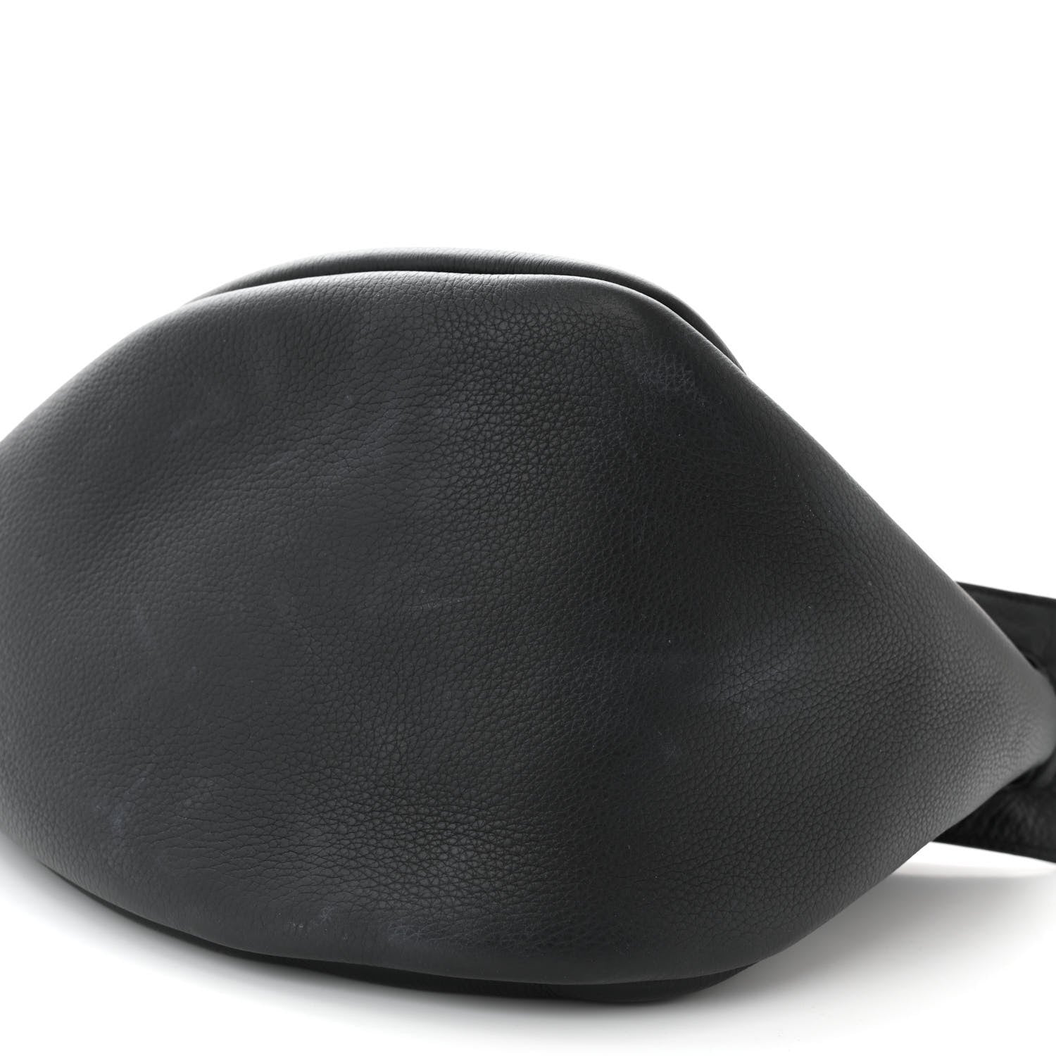 The Row Grained Calfskin Large Slouchy Banana Bag Black 9 of 9