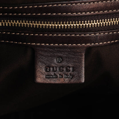 Gucci Calfskin Medium Britt Tote Dark Brown 6 of 9