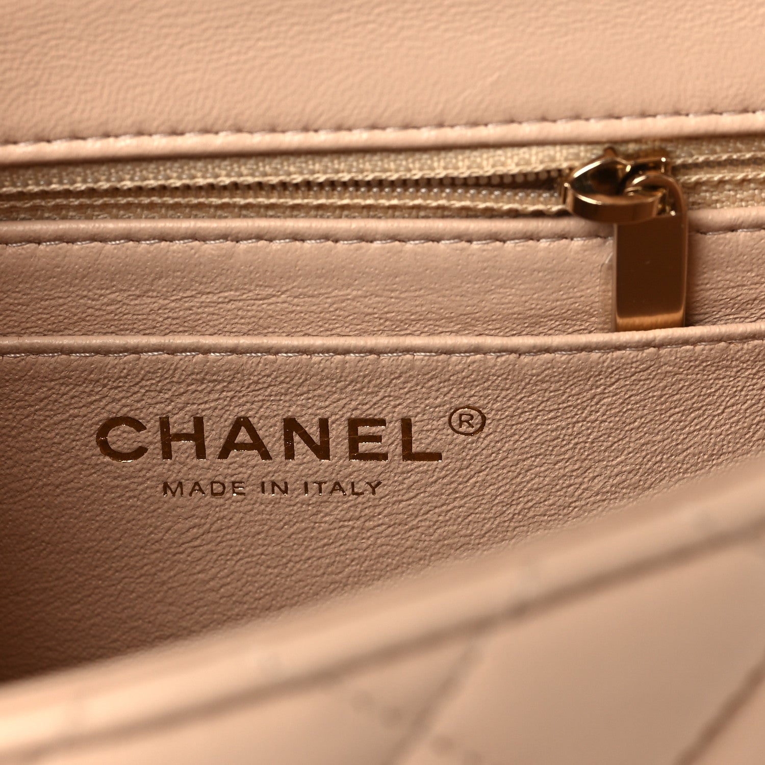 Chanel Lambskin Quilted Mini Square Flap Beige 6 of 10