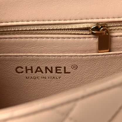 Chanel Lambskin Quilted Mini Square Flap Beige 6 of 10