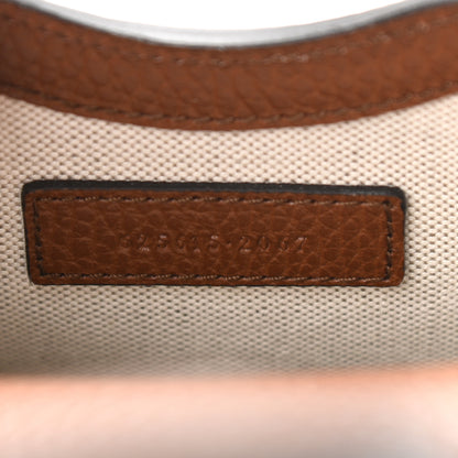 Gucci New Denim GG Monogram Dollar Calfskin Mini Horsebit 1955 Crossbody Bag Blue Tea Cuir Epilog 7 of 10