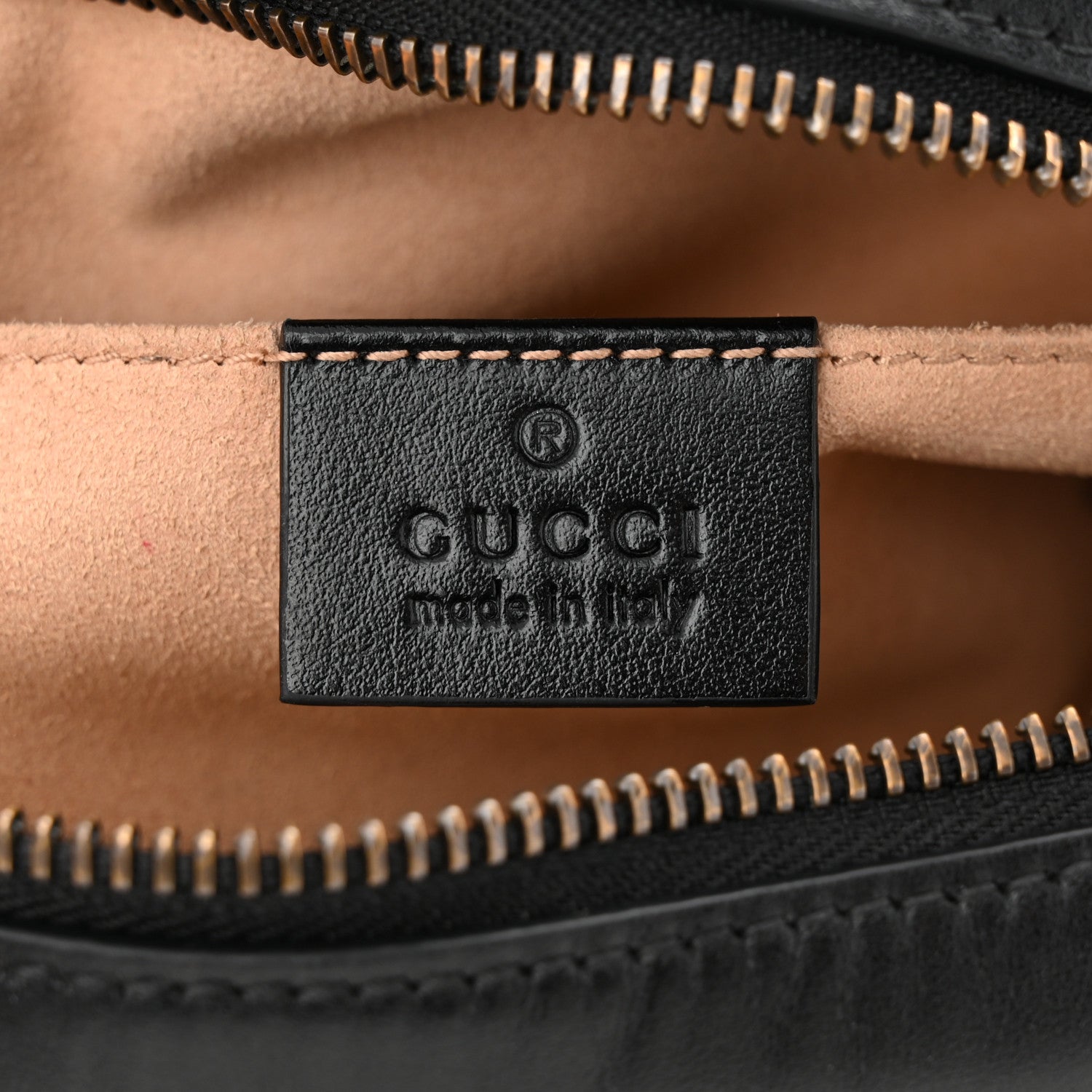 Gucci Calfskin Matelasse Mini GG Marmont Chain Shoulder Bag Black 6 of 11