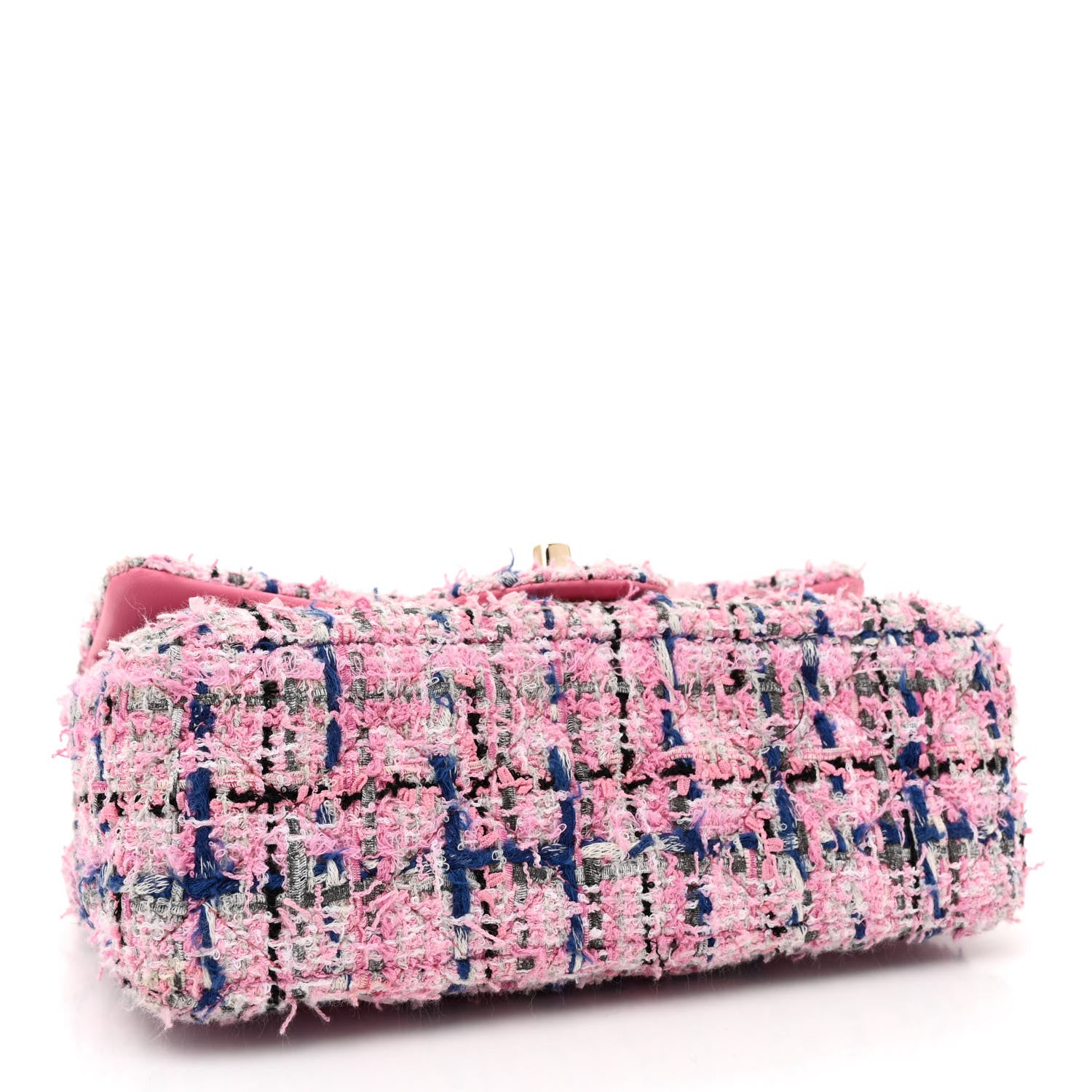 Chanel Tweed Quilted Mini Rectangular Flap Pink Multicolor 4 of 11