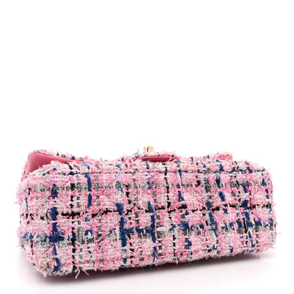Chanel Tweed Quilted Mini Rectangular Flap Pink Multicolor 4 of 11