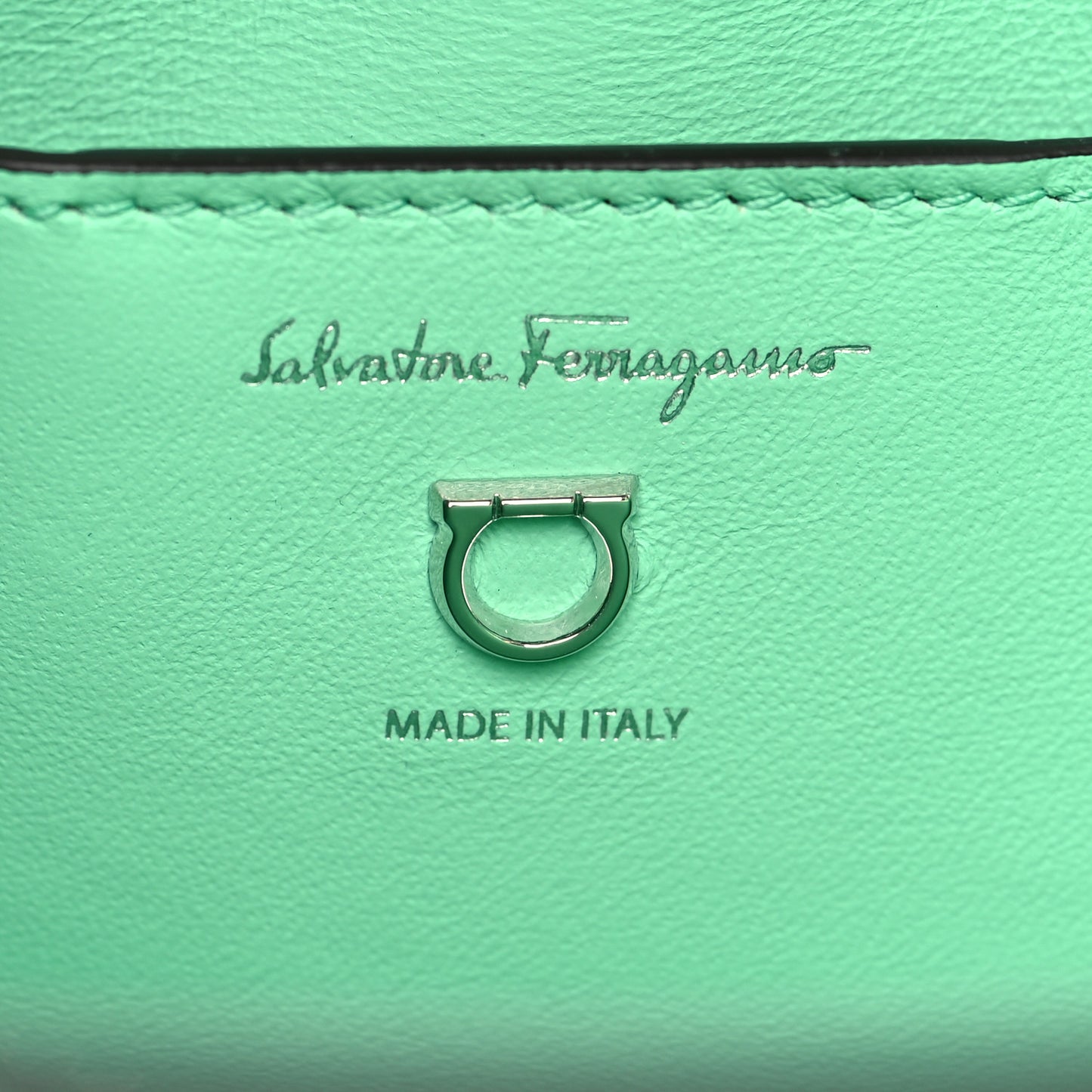 Calfskin Trifolio Shoulder Bag Light Green