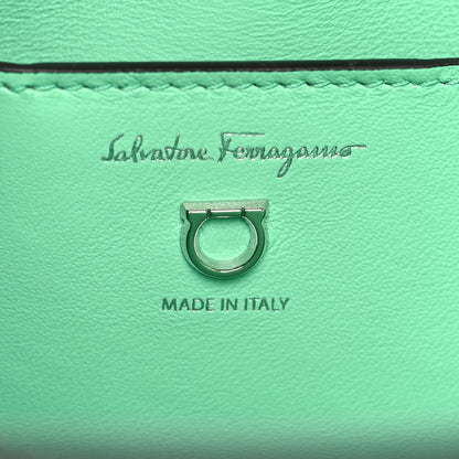 Salvatore Ferragamo Calfskin Trifolio Shoulder Bag Light Green 8 of 13