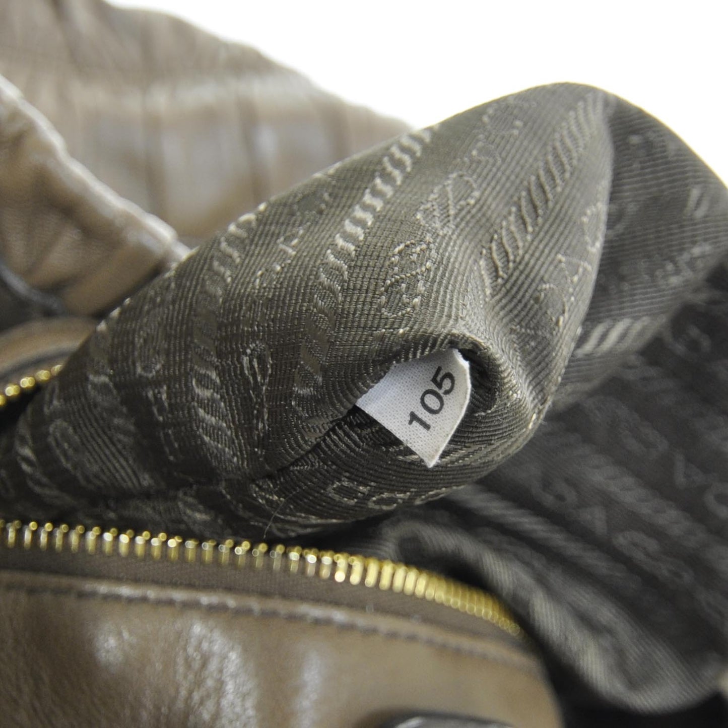 Nappa Leather Gaufre Tote Beige