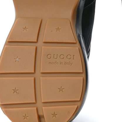 Gucci Calfskin Iridescent Logo Mens Rhyton Sneakers 8 Black 7 of 10
