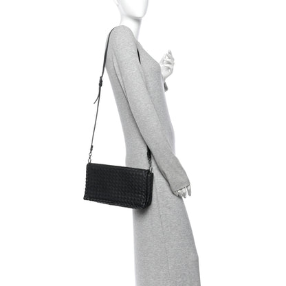 Bottega Veneta Nappa Intrecciato New Olympia Bag Black 2 of 10