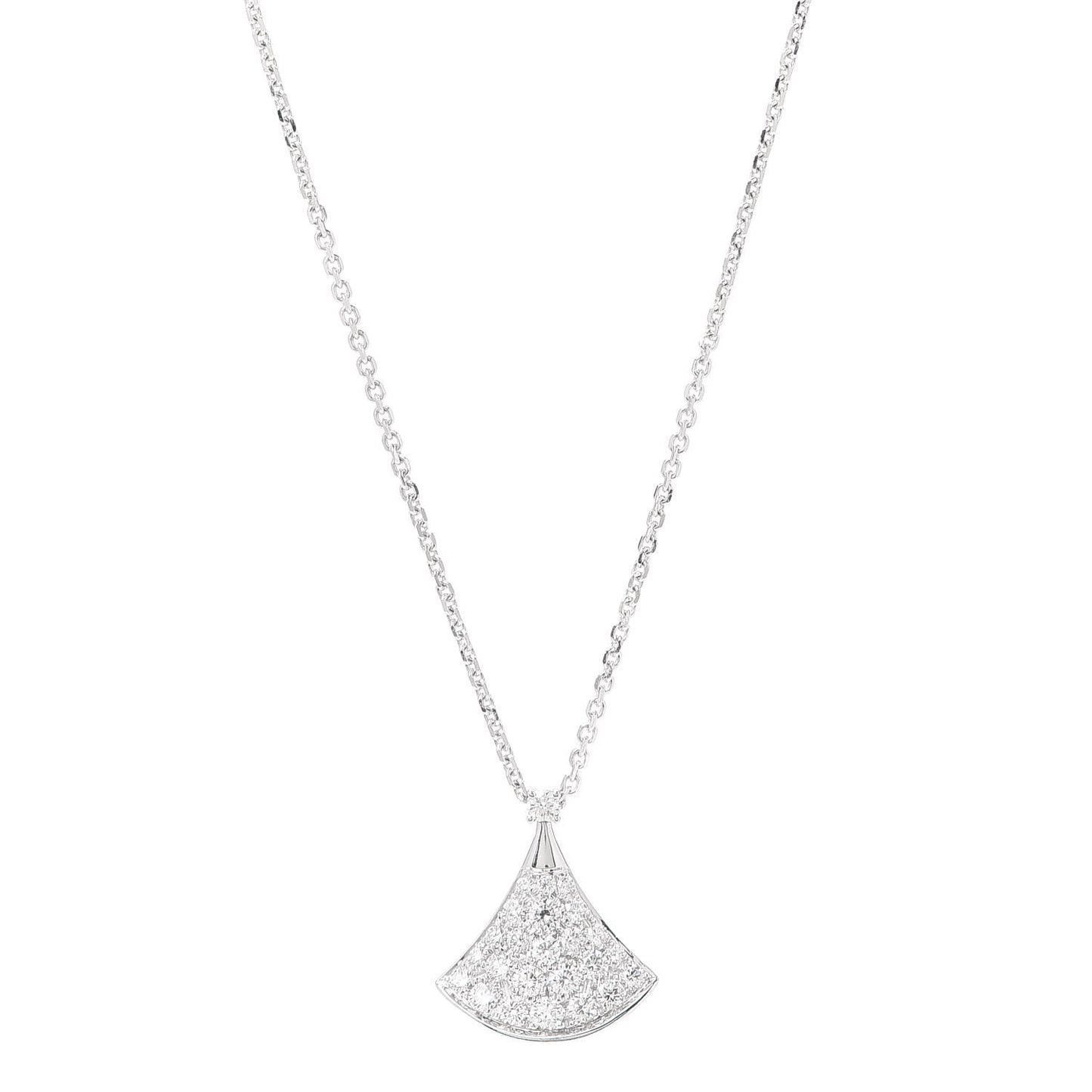 18K White Gold Diamond Divas' Dream Pave Necklace