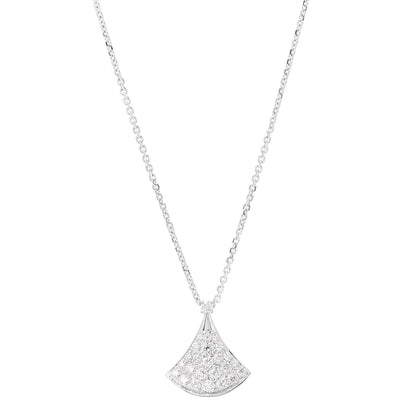 Bulgari 18K White Gold Diamond Divas' Dream Pave Necklace 1 of 5