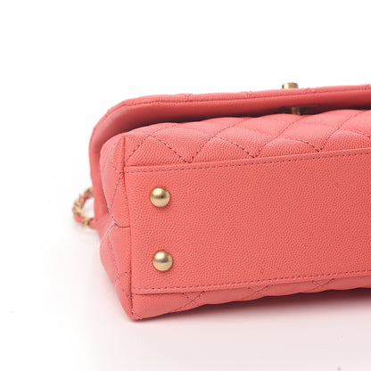 Chanel Caviar Lizard Embossed Quilted Mini Coco Handle Flap Pink 7 of 9
