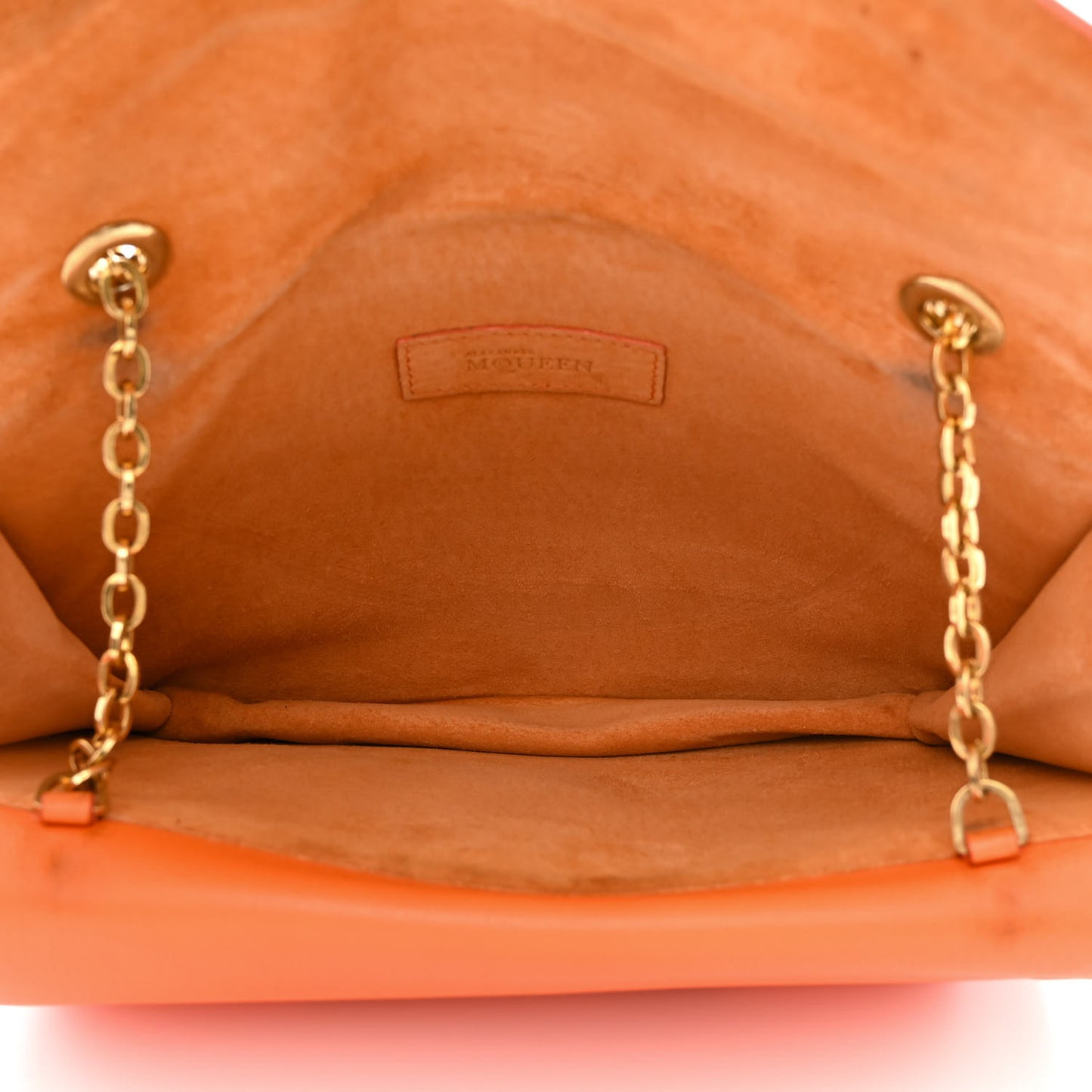Calfskin Heroine Chain Satchel Orange
