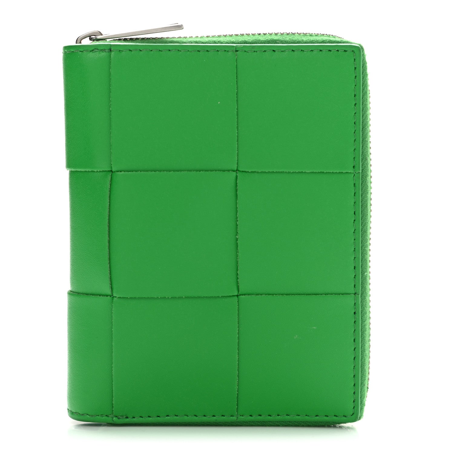 Bottega Veneta Nappa Maxi Intrecciato Zip Around Wallet Parakeet 1 of 9