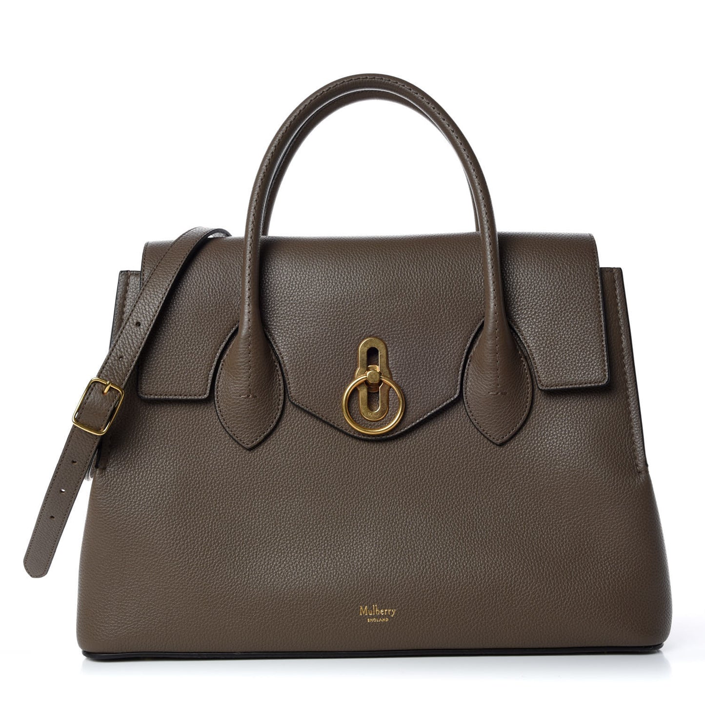 Small Classic Grain Calfskin Large Seaton Grey