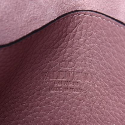 Valentino Garavani Pebbled Calfskin Medium Rockstud Flip Lock Crossbody Bag Water Rose 6 of 9
