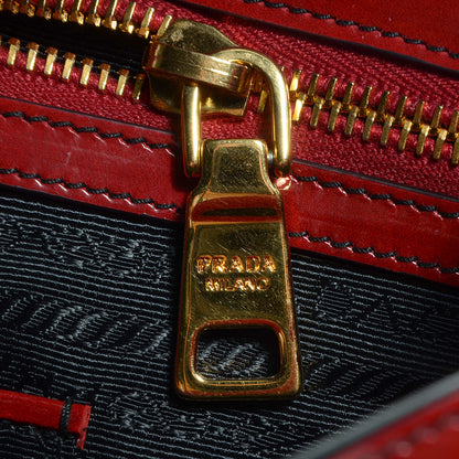 Prada Spazzolato Calfskin Large Tote Scarlatto Fume 3 of 13