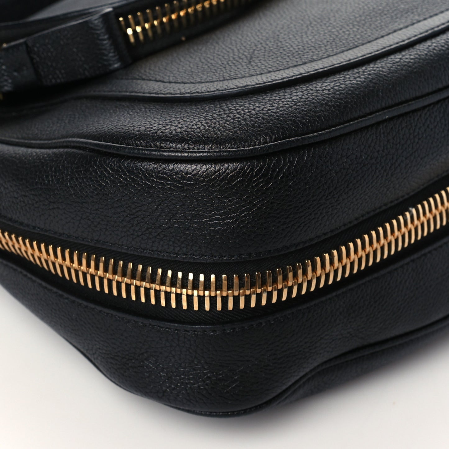 Grained Calfskin Large Jennifer Crossbody Bag Black