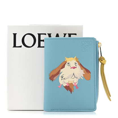 Loewe X HOWLS MOVING CASTLE Calfskin Heen Compact Zip Wallet Light Blue 12 of 12