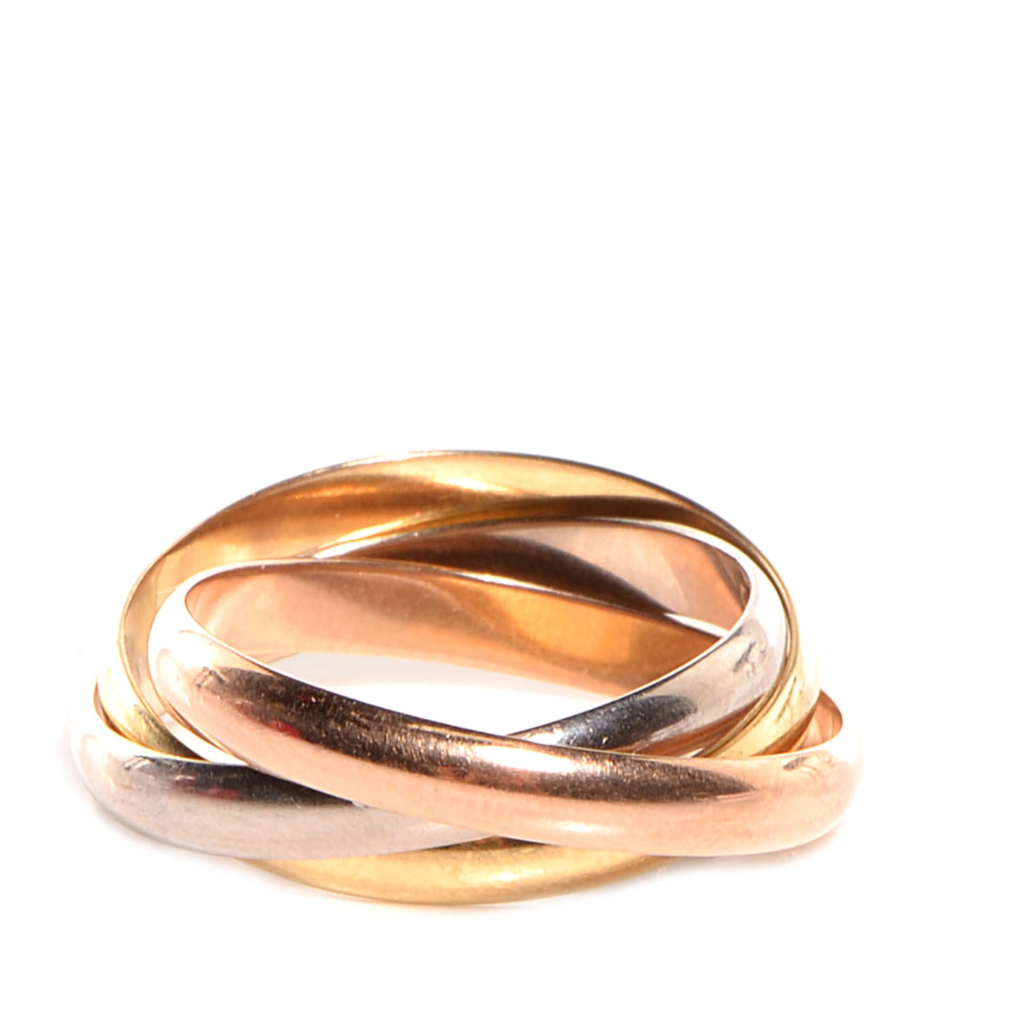 18k Pink Yellow White Gold Trinity Ring 54 7