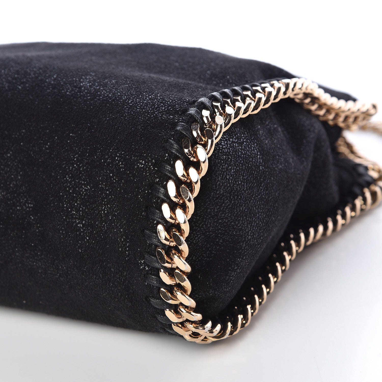 Stella McCartney Shaggy Deer Mini Falabella Fold Over Tote Black 9 of 10