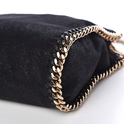 Stella McCartney Shaggy Deer Mini Falabella Fold Over Tote Black 9 of 10