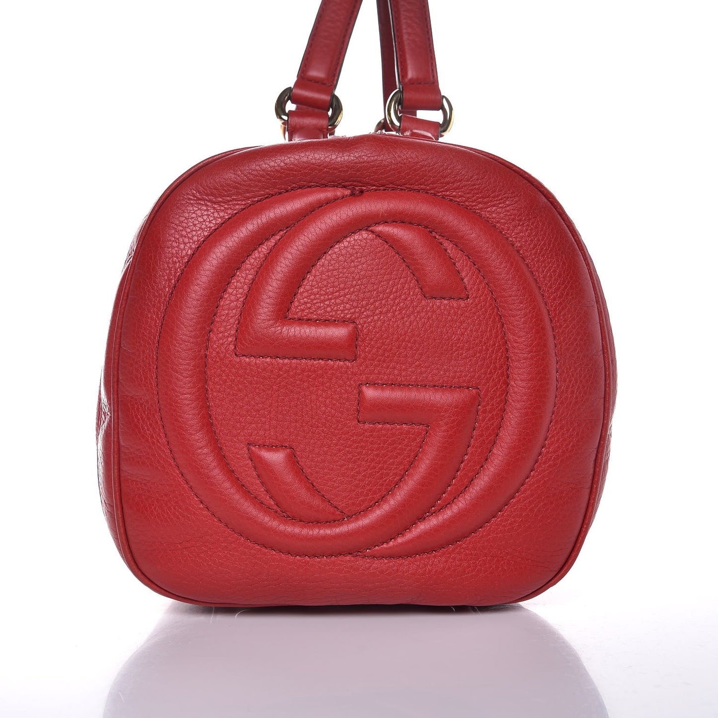 Pebbled Calfskin Medium Soho Boston Red