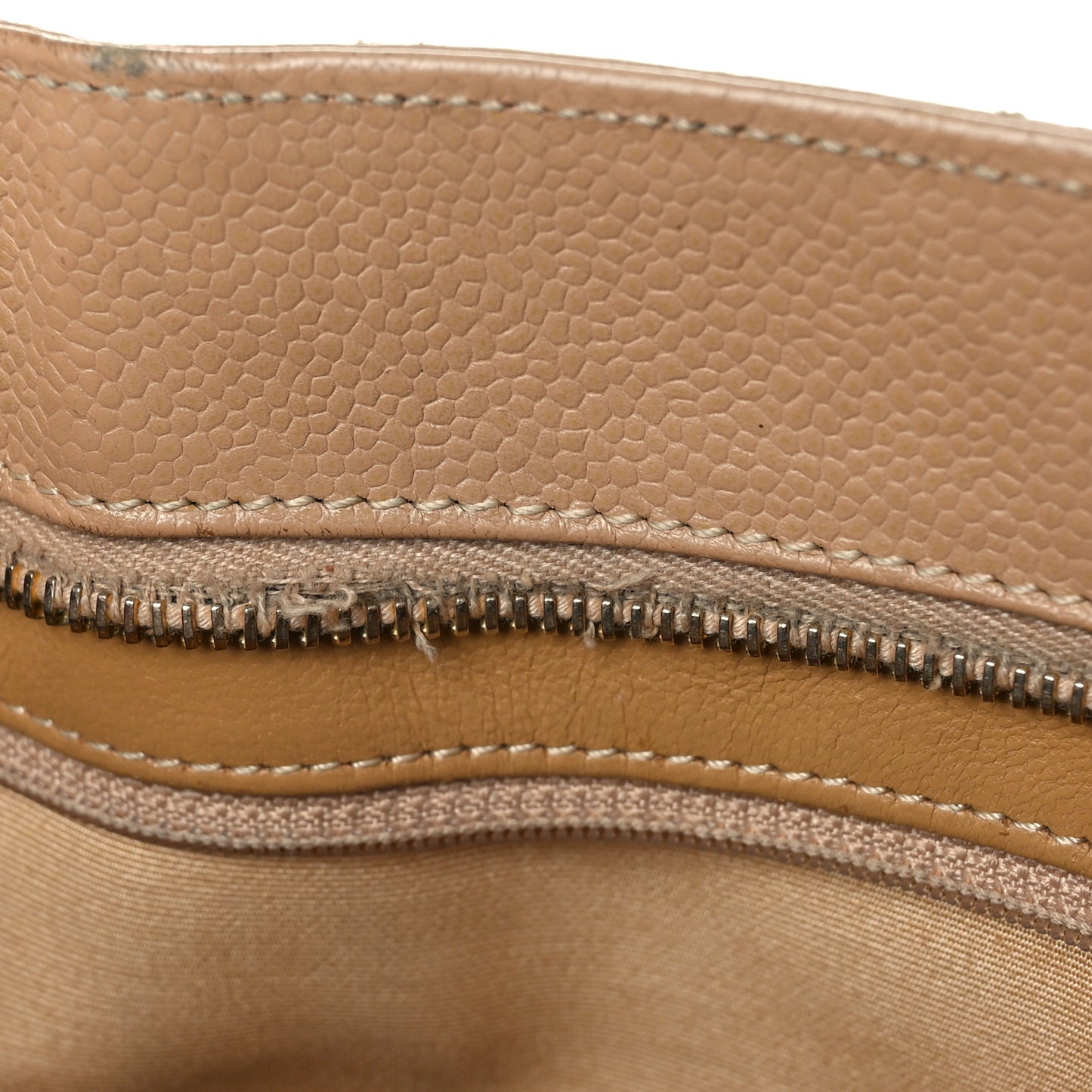 Caviar Quilted Medallion Tote Beige
