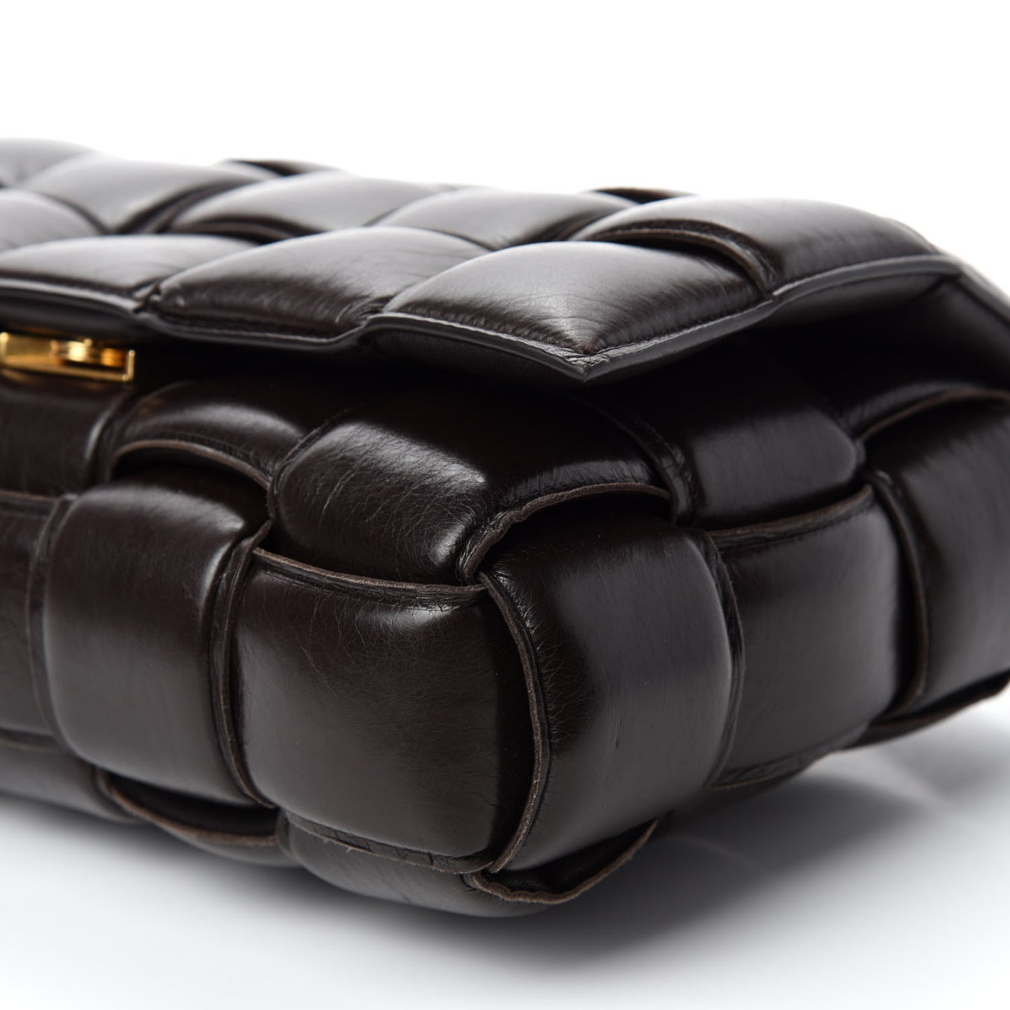 Paper Calfskin Maxi Intreccio Padded Cassette Crossbody Bag Fondant