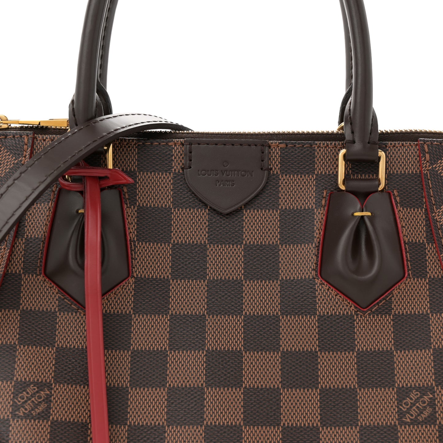 Damier Ebene Caissa Tote PM Cherry