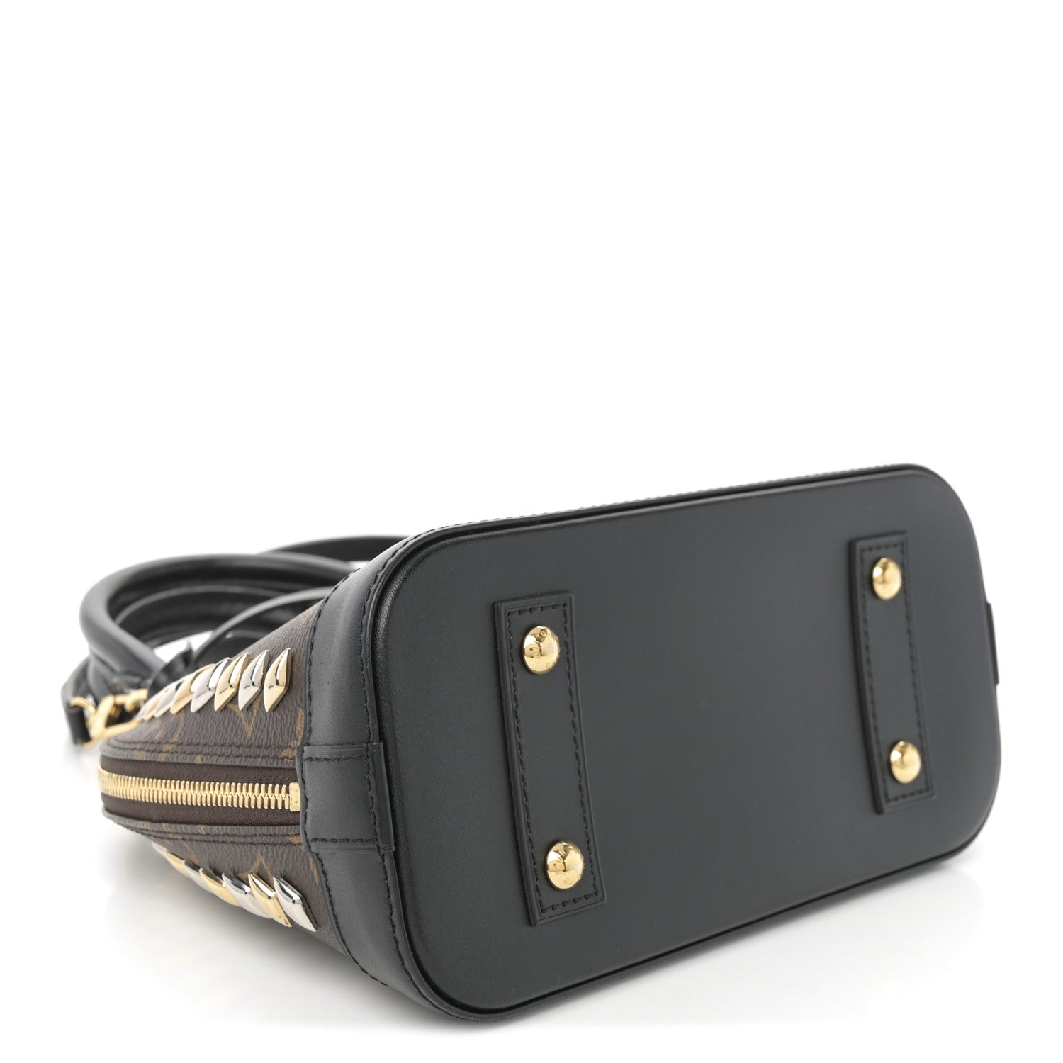 Louis Vuitton Monogram Macassar Studded Alma BB 10 of 25