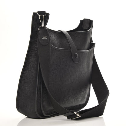 Hermes Taurillon Clemence Evelyne III GM Black 3 of 8