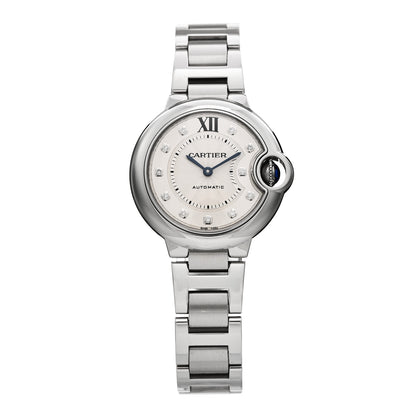 Cartier Stainless Steel Diamond 33mm Ballon Bleu De Cartier Automatic Watch 1 of 4