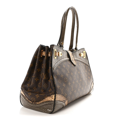 Louis Vuitton Monogram Snakeskin Alligator Monogramissime Exotic Shopper GM Gris 3 of 9