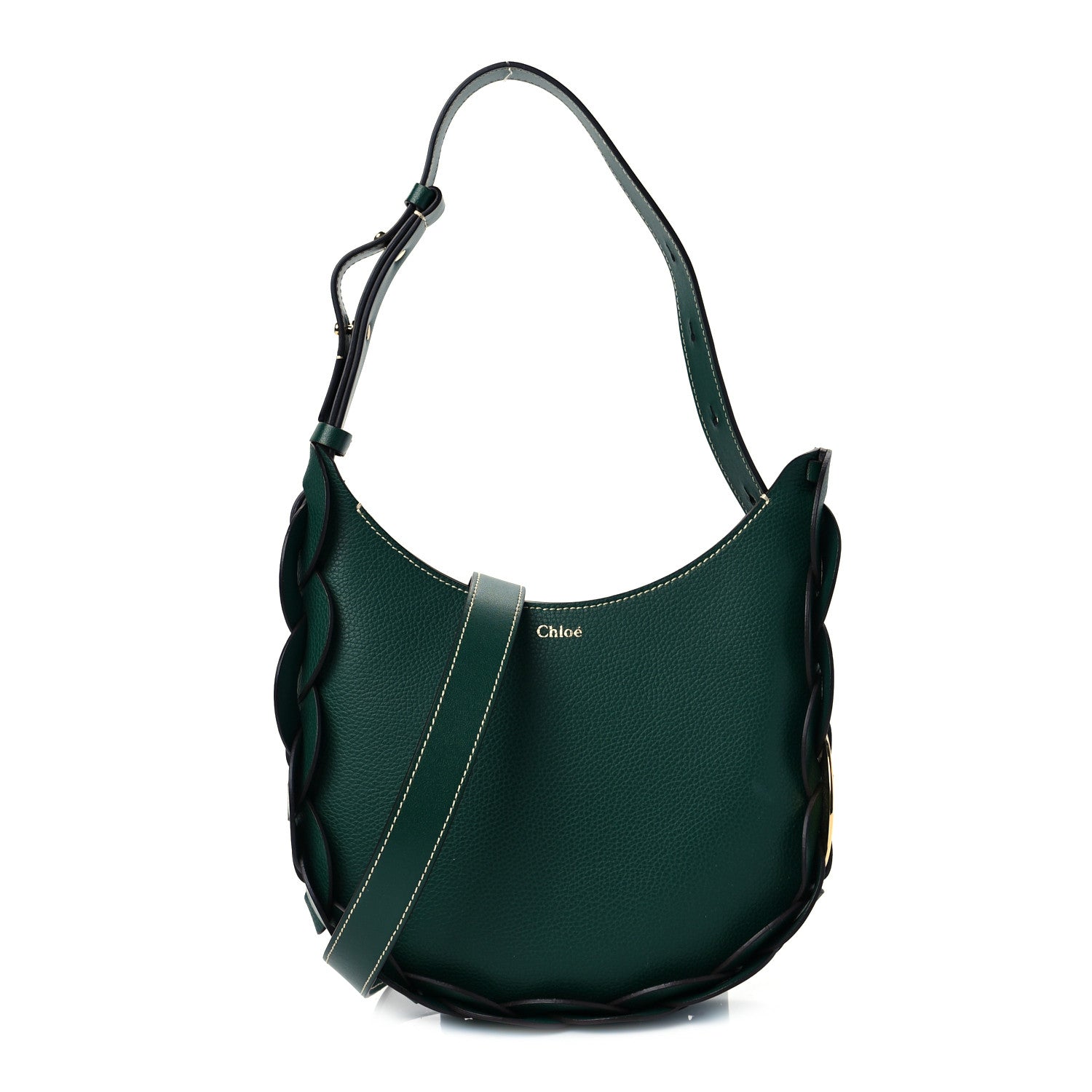 Chloe Small Grain Smooth Calfskin Small Darryl Hobo Rain Forest 1 of 7