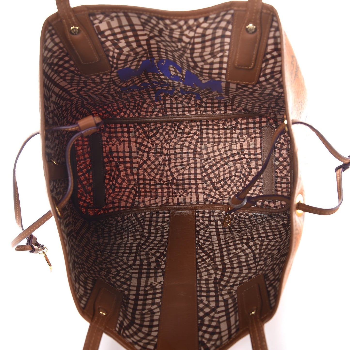 Visetos Medium Liz Reversible Shopper Tote Cognac