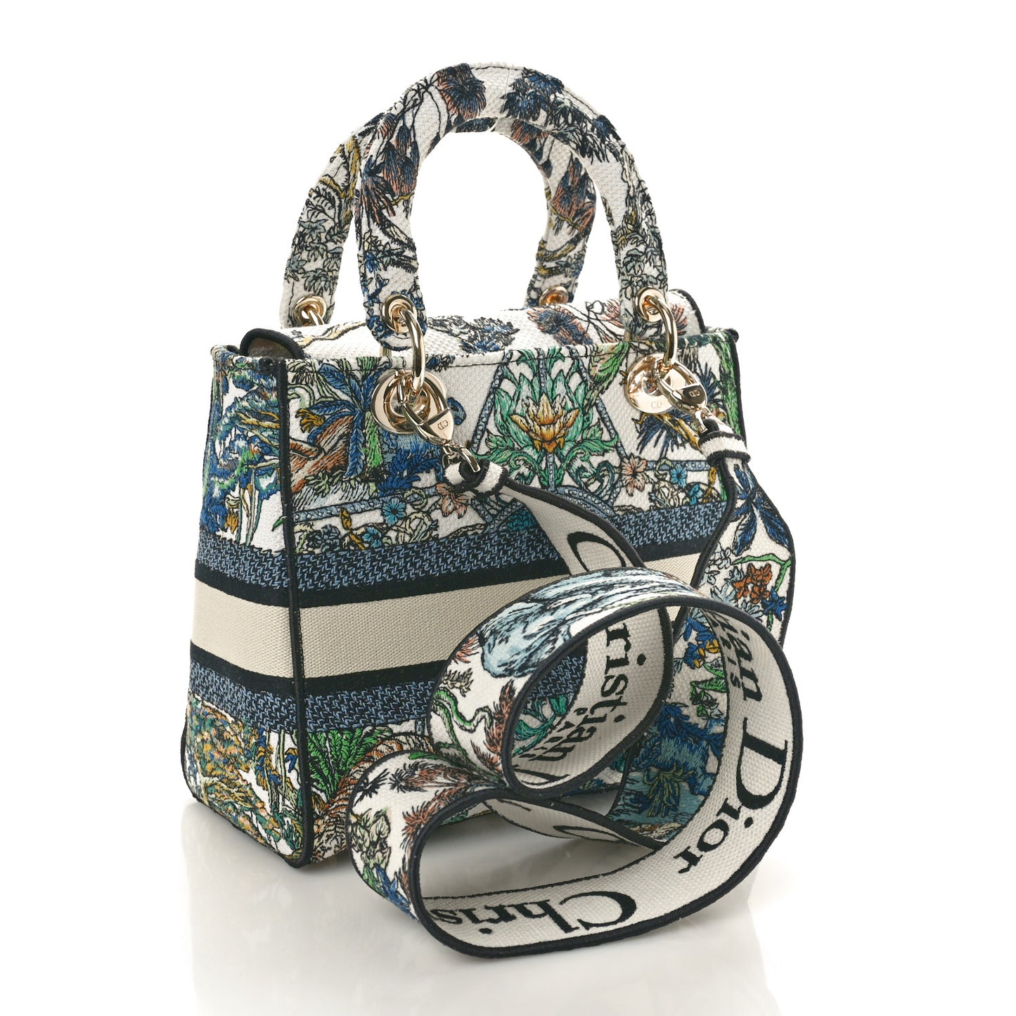 Canvas Embroidered Etoile de Voyage Medium Lady D-Lite Multicolor