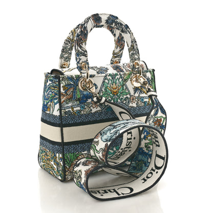 Christian Dior Canvas Embroidered Etoile de Voyage Medium Lady D-Lite Multicolor 2 of 10