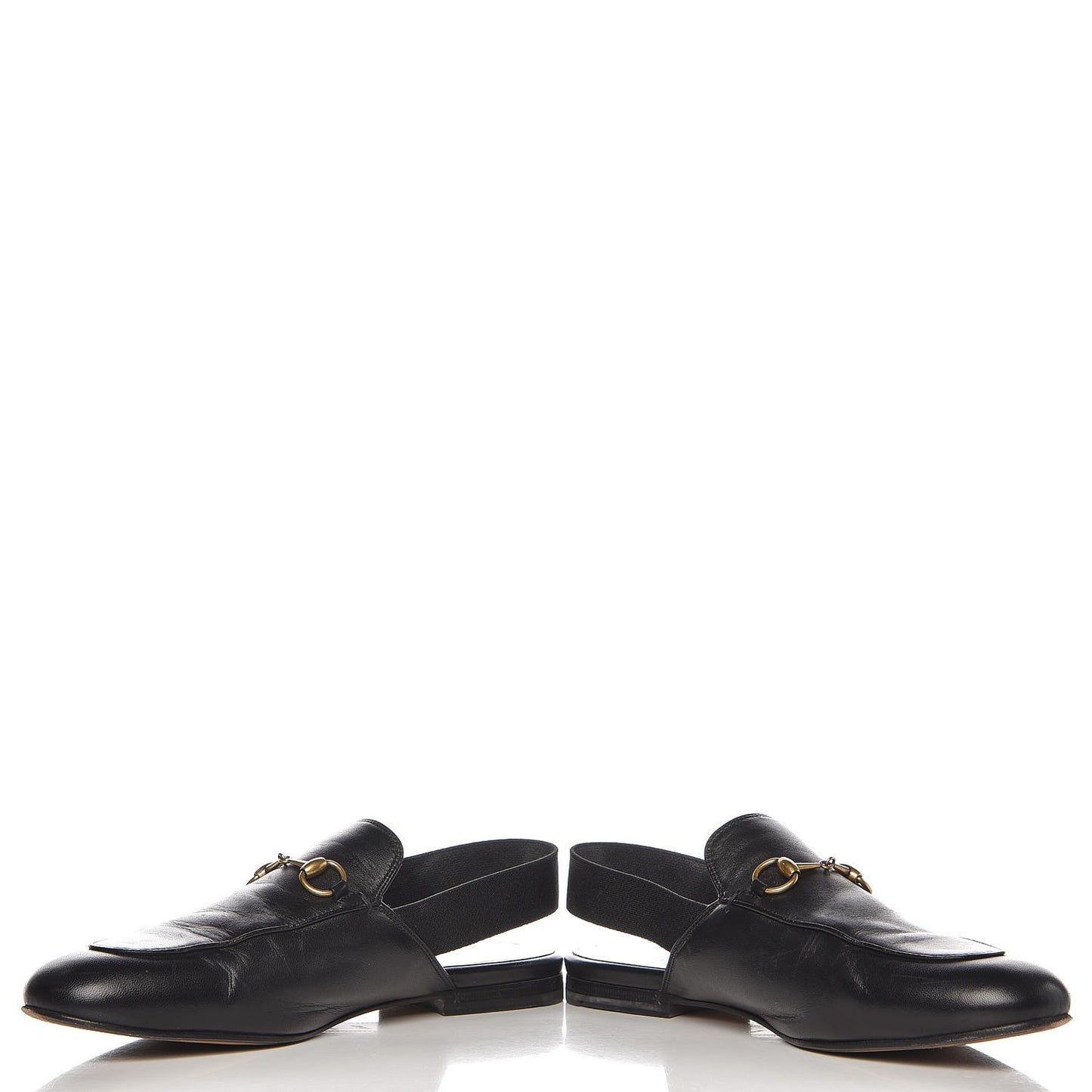 Nappa Womens Horsebit Slingback Slippers 38.5 Black